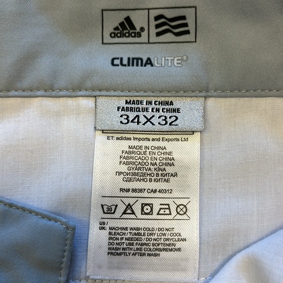 Adidas Men’s Gray Clima Lite Golf Athletic Pants - Size 34x32 - Picture 6 of 8